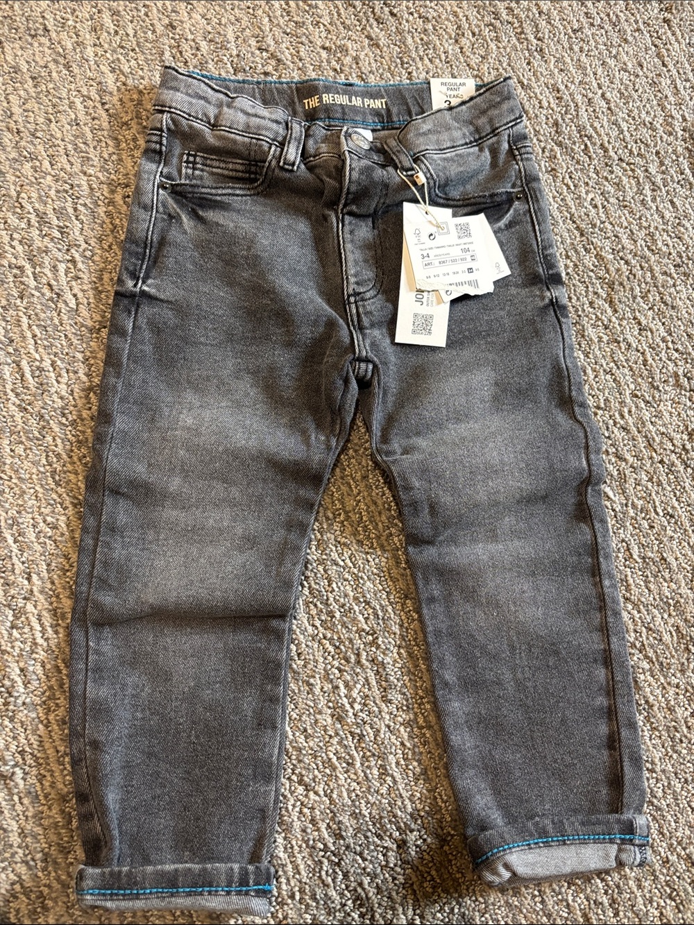 Zara Boys Grey Washed Jeans